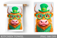 St Patrick Cow Kitchen Towel. St Patrick Kitchen Towel Product Image 1