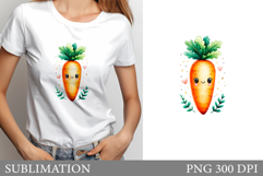 Cute Carrot Sublimation. Carrot T-Shirt Design Product Image 1