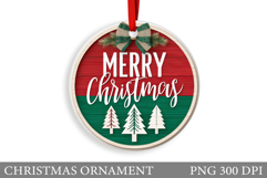 Christmas Ornament Sublimation. Merry Christmas Ornament Product Image 1