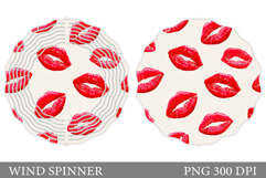 Lips Wind Spinner Sublimation. Valentines Wind Spinner Product Image 1