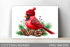 Cardinal Cutting Board Design. Christmas Cutting Board Product Image 1