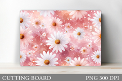 Daisy Flowers Cutting Board. Flowers Kitchen Cutting Design Product Image 1