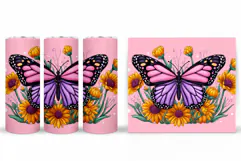 Butterfly Tumbler Sublimation. Butterfly Sublimation Product Image 2