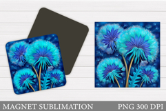 Flowers Magnet Sublimation. Floral Magnet Design Product Image 1