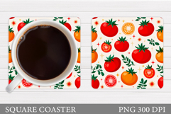 Tomato Coaster Design. Tomato Sublimation Product Image 1