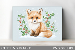 Christmas Fox Cutting Board. Christmas Cutting Board Design Product Image 1