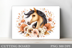 Horse Cutting Board Design. Horse Sublimation Product Image 1