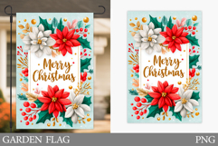 Merry Christmas Garden Flag. Christmas Garden Flag Design Product Image 1