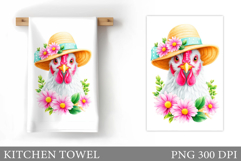 Chicken Kitchen Towel Design. Chicken Sublimation Product Image 1