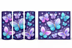 Butterflies Tumbler Sublimation. Butterflies Sublimation Product Image 2