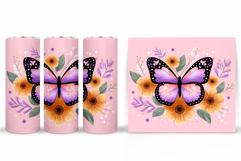 Butterfly Tumbler Design. Butterfly Sublimation Product Image 2