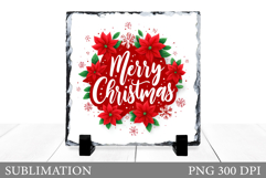 Merry Christmas Slate Design. Christmas Slate Sublimation Product Image 1