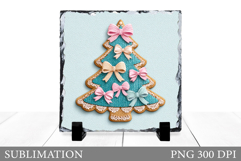 Crochet Christmas Tree Slate. Christmas Tree Sublimation Product Image 1