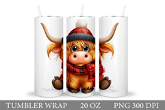 Christmas Cow Tumbler Design. Christmas Tumbler Sublimation Product Image 1