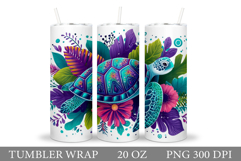 Sea Turtle Tumbler Design. Turtle Tumbler Sublimation Product Image 1