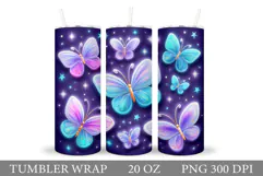 Butterflies Tumbler Sublimation. Butterflies Sublimation Product Image 1