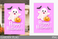 Ghost Garden Flag Sublimation. Halloween Garden Flag Design Product Image 1