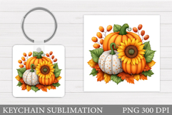 Pumpkin Keychain Design. Pumpkin Sublimation Product Image 1