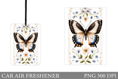Butterfly Car Air Freshener Design. Butterfly Sublimation Product Image 1