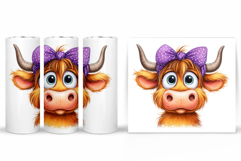 Cute Cow Tumbler Design. Cow Tumbler Sublimation Product Image 2