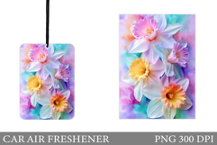 Flowers Car Air Freshener. Floral Car Air Freshener Design Product Image 1