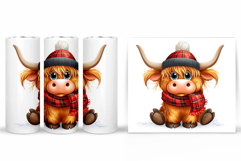 Christmas Cow Tumbler Design. Christmas Tumbler Sublimation Product Image 2
