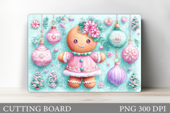 Christmas Cutting Board Design. Gingerbread Cutting Board Product Image 1