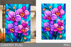Flowers Garden Flag Sublimation. Floral Garden Flag Design Product Image 1