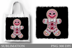 Gingerbread Tote Bag Design. Christmas Tote Bag Sublimation Product Image 1