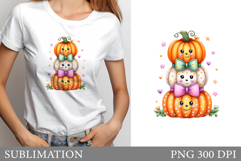 Halloween Pumpkin T-Shirt Design. Pumpkin Sublimation Product Image 1