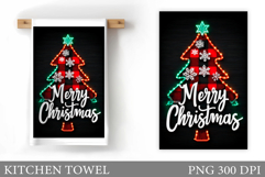 Christmas Tree Kitchen Towel. Christmas Kitchen Towel Design Product Image 1
