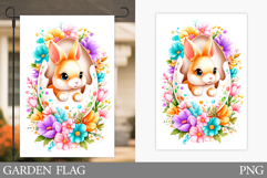 Easter Bunny Garden Flag. Easter Garden Flag Sublimation Product Image 1