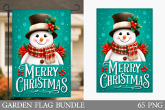 Cute Snowman Garden Flag. Christmas Garden Flag Design Product Image 1