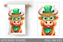 St Patrick Cow Kitchen Towel. St Patrick Kitchen Towel Product Image 1