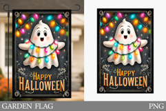 Cute Ghost Garden Flag. Cute Halloween Garden Flag Design Product Image 1