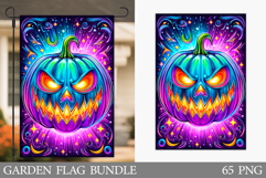 Halloween Garden Flag Design. Halloween Pumpkin Garden Flag Product Image 1