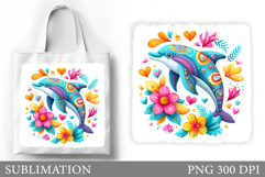 Dolphin Tote Bag Design. Dolphin Sublimation Product Image 1