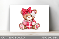 Valentines Bear Cutting Board. Valentines Cutting Board Product Image 1
