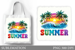 Summer Tote Bag Design. Sea Tote Bag Sublimation Product Image 1