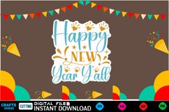 Happy new year sticker bundle Svg for Shirts 2025 New Year S Product Image 5