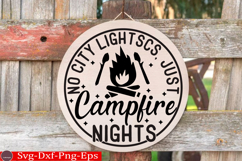 Camping Round Sign SVG Design Outdoor Sign Camping SVG Product Image 1