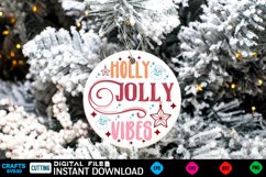Christmas Round sign Svg design holiday quotes Svg Christmas Product Image 1