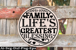 Family round sign design, Family SVG Quotes SVG Product Image 1