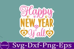 happy new year sticker Svg Bundle for Shirts 2025 New Year Product Image 5