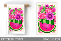 Watermelon Kitchen Towel. Summer Kitchen Towel Design Product Image 1