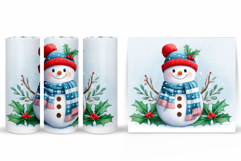 Cute Snowman Tumbler. Winter Tumbler Sublimation Product Image 2