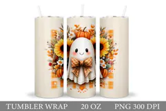 Ghost Tumbler Sublimation. Halloween Tumbler Design Product Image 1