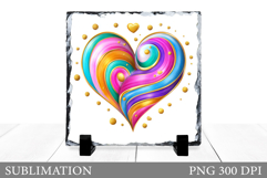 Valentines Heart Slate Design. Valentines Sublimation Product Image 1