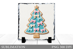 Crochet Christmas Tree Sublimation. Christmas Slate Design Product Image 1