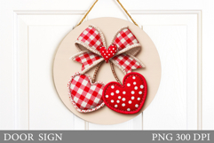 Valentines Cherry Door Sign. Valentines Door Sign Design Product Image 1